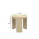 Lony Side End Table | 20’’ Round | Modern Panel Legs | Natural Brown BM333214