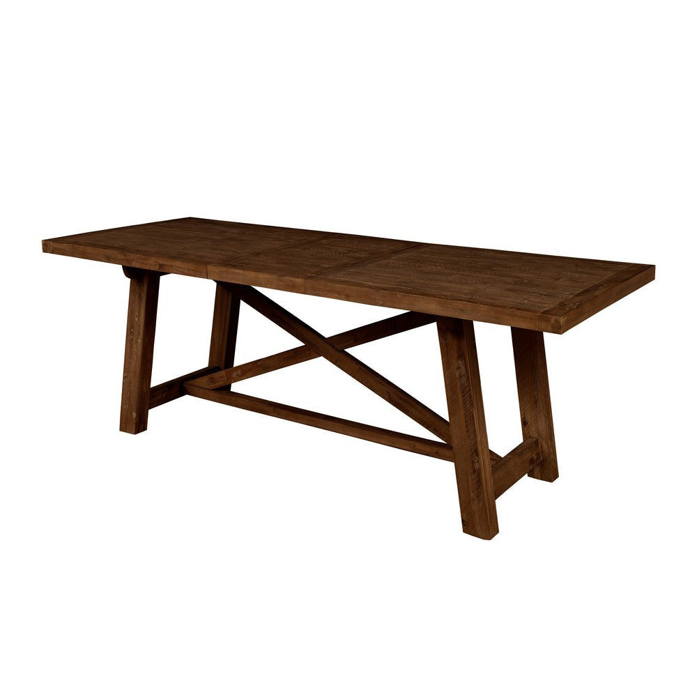 Bela Dining Table | 83-103’’ Removable Leaf | Brown Acacia Wood BM333215