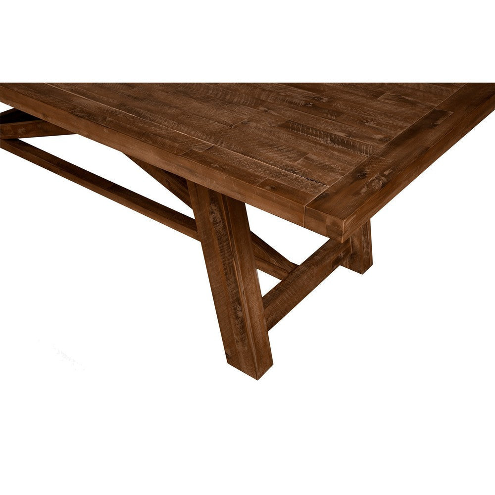 Bela Dining Table | 83-103’’ Removable Leaf | Brown Acacia Wood BM333215