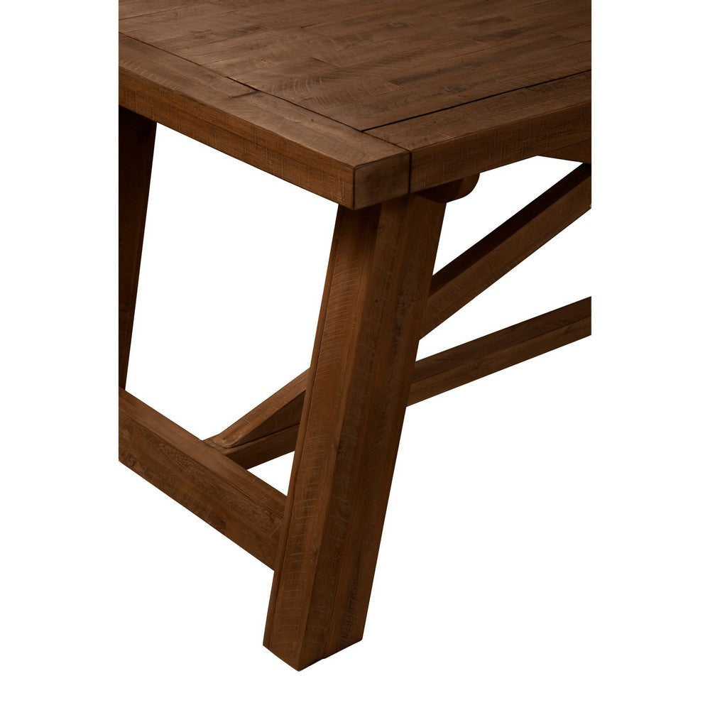 Bela Dining Table | 83-103’’ Removable Leaf | Brown Acacia Wood BM333215