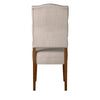 Bela Dining Chair Set of 2 | Button Beige Back | Brown Acacia Wood BM333216