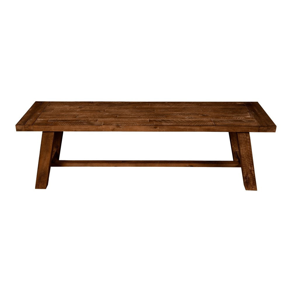Bela Dining Bench | 60’’ Rectangular Seat | Rich Brown Acacia Wood BM333217