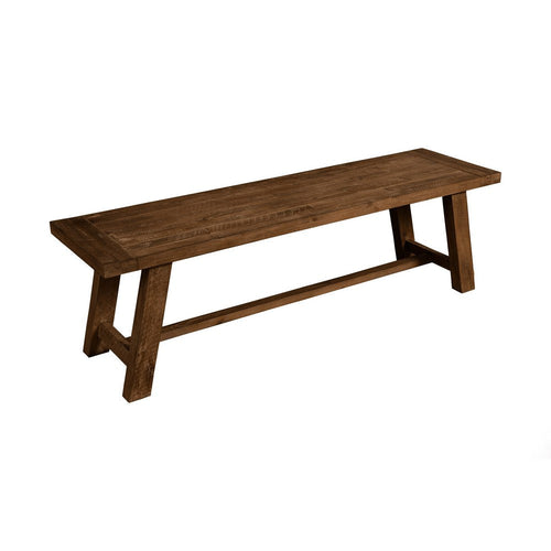 Bela Dining Bench | 60" Rectangular Seat | Rich Brown Acacia Wood