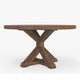 Bela Dining Table | 54" Round Top w Solid X Base | Brown Acacia Wood
