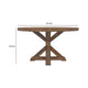 Bela Dining Table | 54" Round Top w Solid X Base | Brown Acacia Wood