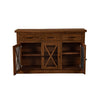 Bela Sideboard Console | 3 Mesh Doors | Rich Brown Solid Acacia Wood BM333219