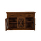 Bela Sideboard Console | 3 Mesh Doors | Rich Brown Solid Acacia Wood BM333219