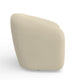 Mery Swivel Chair | Barrel Back | Ivory Upholstery | Solid Acacia Wood