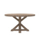 Bela Dining Table | 54’’ Round Top w Solid X Base | Weathered Brown BM333222