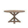 Bela Dining Table | 54’’ Round Top w Solid X Base | Weathered Brown BM333222