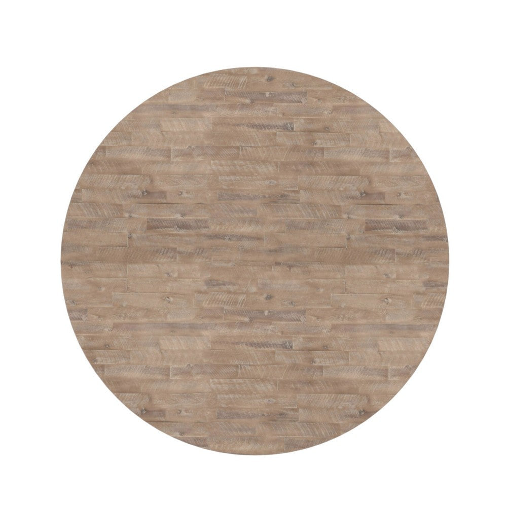 Bela Dining Table | 54’’ Round Top w Solid X Base | Weathered Brown BM333222
