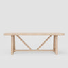 Hela Dining Table | 84" Rectangular Top | Driftwood Brown Rubberwood
