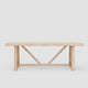 Hela Dining Table | 84" Rectangular Top | Driftwood Brown Rubberwood