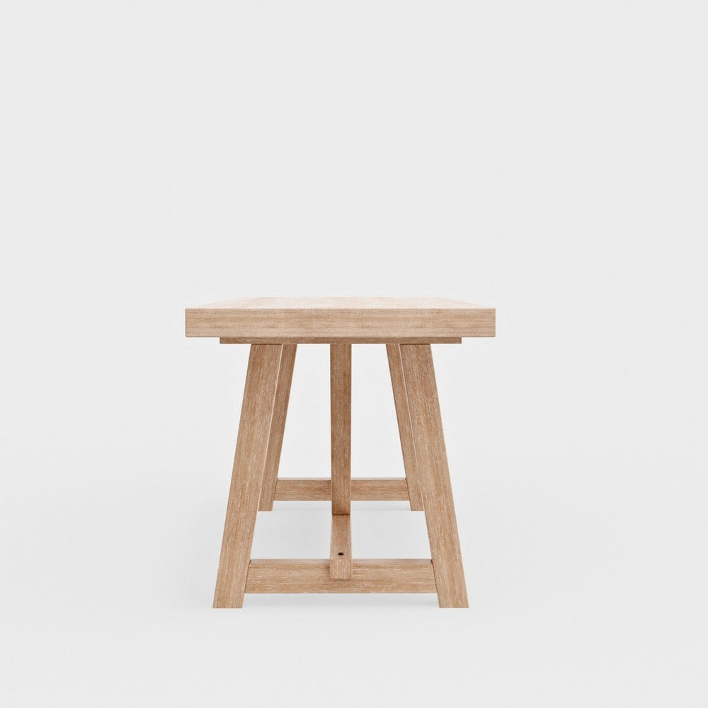 Hela Dining Table | 84" Rectangular Top | Driftwood Brown Rubberwood