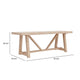 Hela Dining Table | 84" Rectangular Top | Driftwood Brown Rubberwood