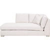 Racz Modular Left Facing Chaise | 1 Throw Pillow | Light Gray | White BM333227