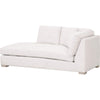 Racz Modular Left Facing Chaise | 1 Throw Pillow | Light Gray | White BM333227
