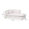 Racz Modular Left Facing Chaise | 1 Throw Pillow | Light Gray | White BM333227