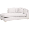 Racz Modular Left Facing Chaise | 1 Throw Pillow | Light Gray | White