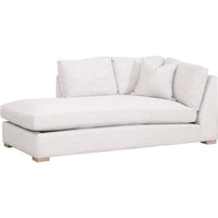 One modular left-facing chaise with one throw pillow