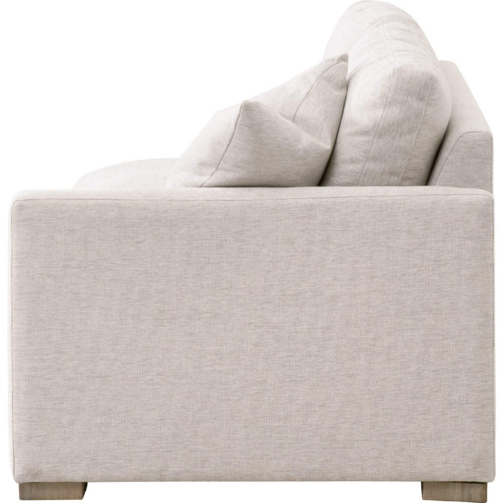 Racz Modular Right Arm Sofa | 1 Accent Throw Pillow | Light Gray White BM333228