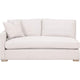 Racz Modular Left Arm Sofa | 1 Accent Throw Pillow | Light Gray White BM333229