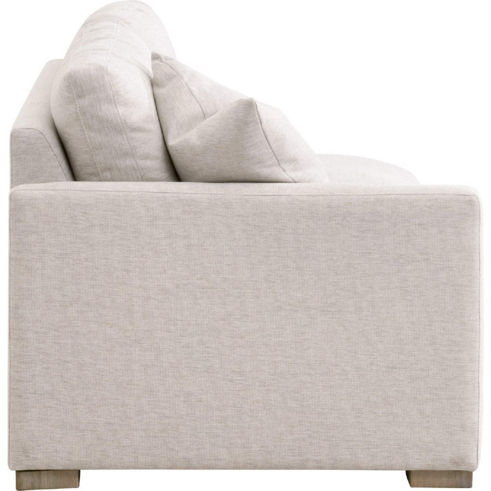 Racz Modular Left Arm Sofa | 1 Accent Throw Pillow | Light Gray White BM333229