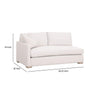 Racz Modular Left Arm Sofa | 1 Accent Throw Pillow | Light Gray White BM333229
