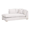 Racz Modular Right Facing Chaise | 1 Throw Pillow | Light Gray | White BM333230