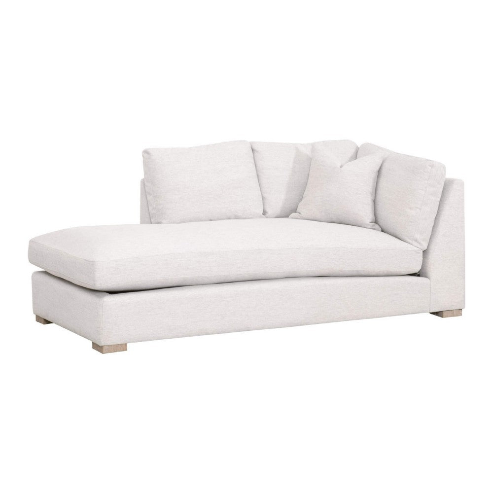 Racz Modular Right Facing Chaise | 1 Throw Pillow | Light Gray | White BM333230