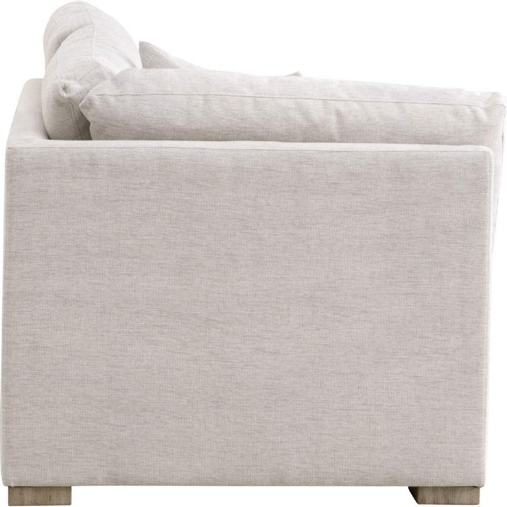 Racz Modular Right Facing Chaise | 1 Throw Pillow | Light Gray | White BM333230