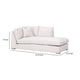Racz Modular Right Facing Chaise | 1 Throw Pillow | Light Gray | White BM333230