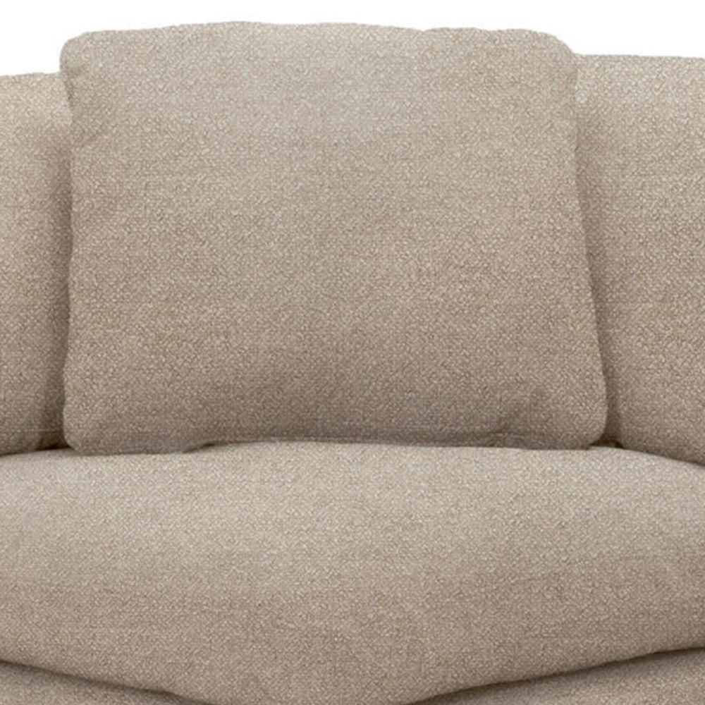 Lyra Modular Corner Chair | 1 Square Throw Pillow | Solid Wood | Brown BM333231