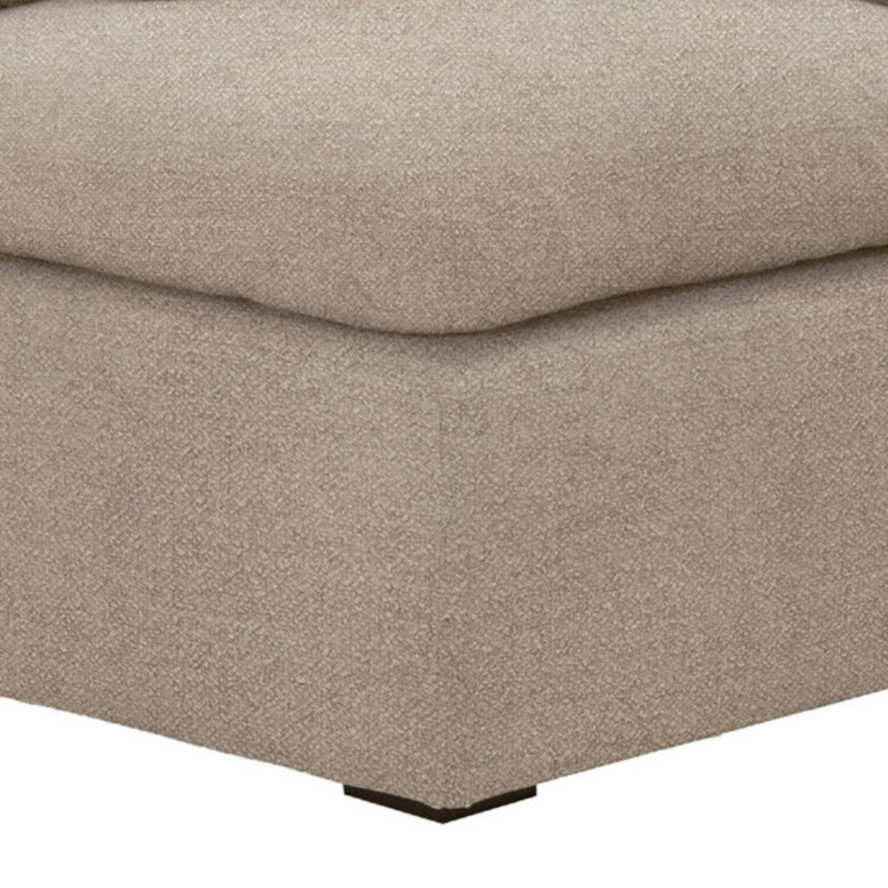 Lyra Modular Corner Chair | 1 Square Throw Pillow | Solid Wood | Brown BM333231