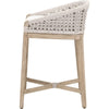 Monx Counter Height Chair | Gray Mahogany Wood | X Base | White Rope BM333236