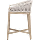 Monx Counter Height Chair | Gray Mahogany Wood | X Base | White Rope BM333236