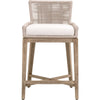 Ozy Counter Stool Chair | Rustic Gray Wood | Farmhouse Rope Design BM333237