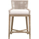 Ozy Counter Stool Chair | Rustic Gray Wood | Farmhouse Rope Design BM333237