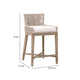 Ozy Counter Stool Chair | Rustic Gray Wood | Farmhouse Rope Design BM333237