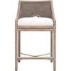 Ady Counter Stool Chair | Gray Mahogany | Cabana Loom White Cushion BM333239