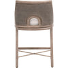 Ady Counter Stool Chair | Gray Mahogany | Cabana Loom White Cushion BM333239