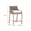 Ady Counter Stool Chair | Gray Mahogany | Cabana Loom White Cushion BM333239