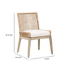 Rivs Dining Side Chair Set of 2 | White Cushion | Gray Mahogany Wood BM333240