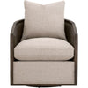 Niya Armchair | Loose Pillow Back | Brown Oak Wood | Light Beige Jute BM333243