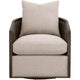 Niya Armchair | Loose Pillow Back | Brown Oak Wood | Light Beige Jute BM333243