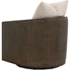 Niya Armchair | Loose Pillow Back | Brown Oak Wood | Light Beige Jute BM333243