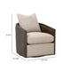 Niya Armchair | Loose Pillow Back | Brown Oak Wood | Light Beige Jute BM333243