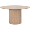 Elfa Dining Table | 54’’ Round Veneer Oak Top w Pedestal Base | Brown BM333249