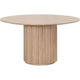 Elfa Dining Table | 54’’ Round Veneer Oak Top w Pedestal Base | Brown BM333249