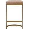 Crix Counter Backless Stool Gold Cantilever Base | Brown Faux Leather BM333252